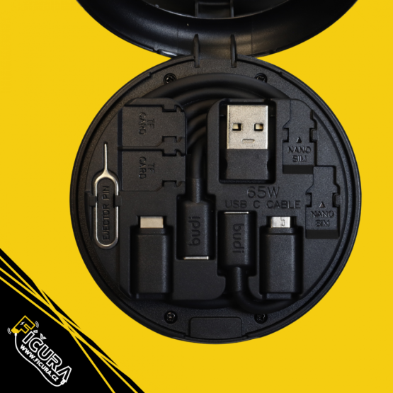 Multifunkční LongCableBox s bezdrátovým nabíjením